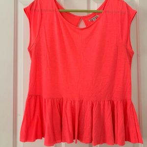 Bright Pink Peplum Top